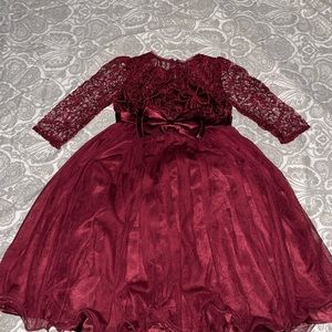 Burgundy dress